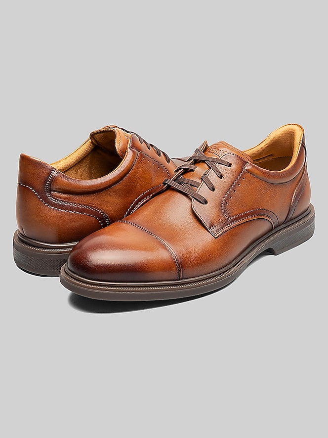 Florsheim Highrise Cap Toe Oxfords, Cognac - Image 4 of 8
