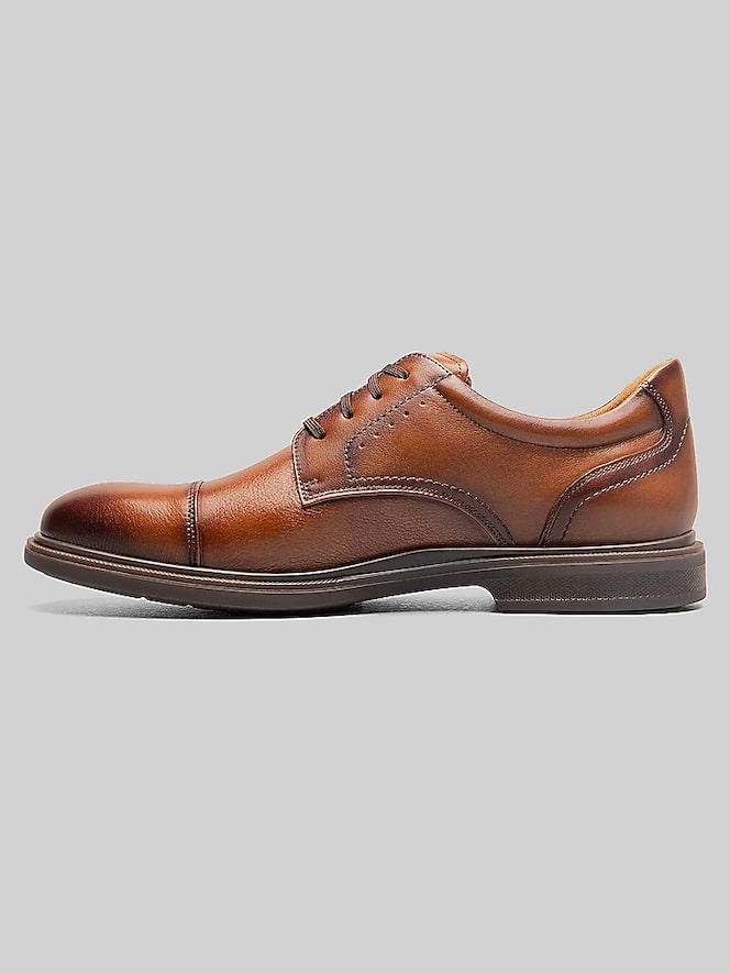 Florsheim Highrise Cap Toe Oxfords, Cognac - Image 8 of 8