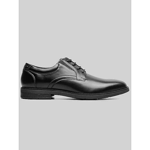 Nunn Bush Men's Fitz Flex Plain Toe Oxfords Black Smooth - Size: 10.5 D-Width