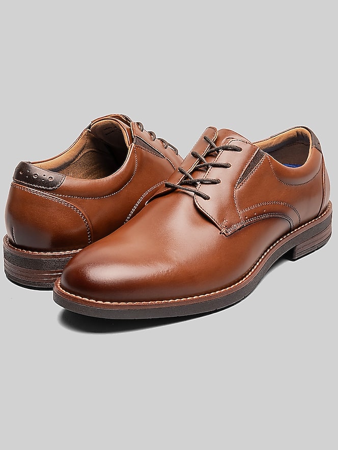 Nunn Bush Fitz Flex Plain Toe Oxfords, Cognac - Image 4 of 8