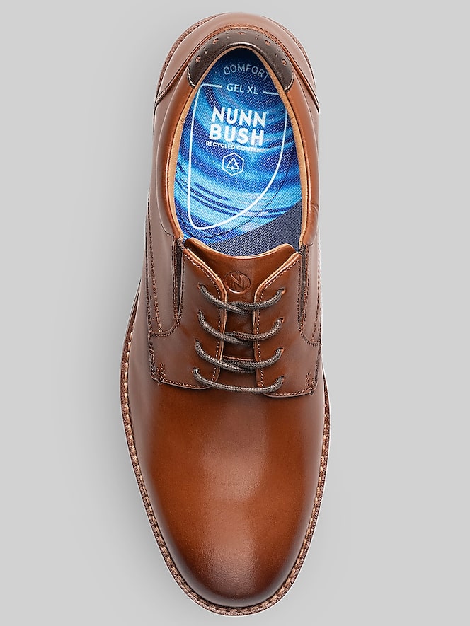Nunn Bush Fitz Flex Plain Toe Oxfords, Cognac - Image 7 of 8