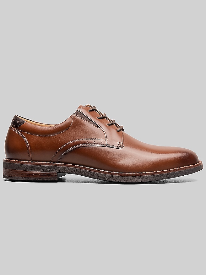 Nunn Bush Fitz Flex Plain Toe Oxfords Cognac