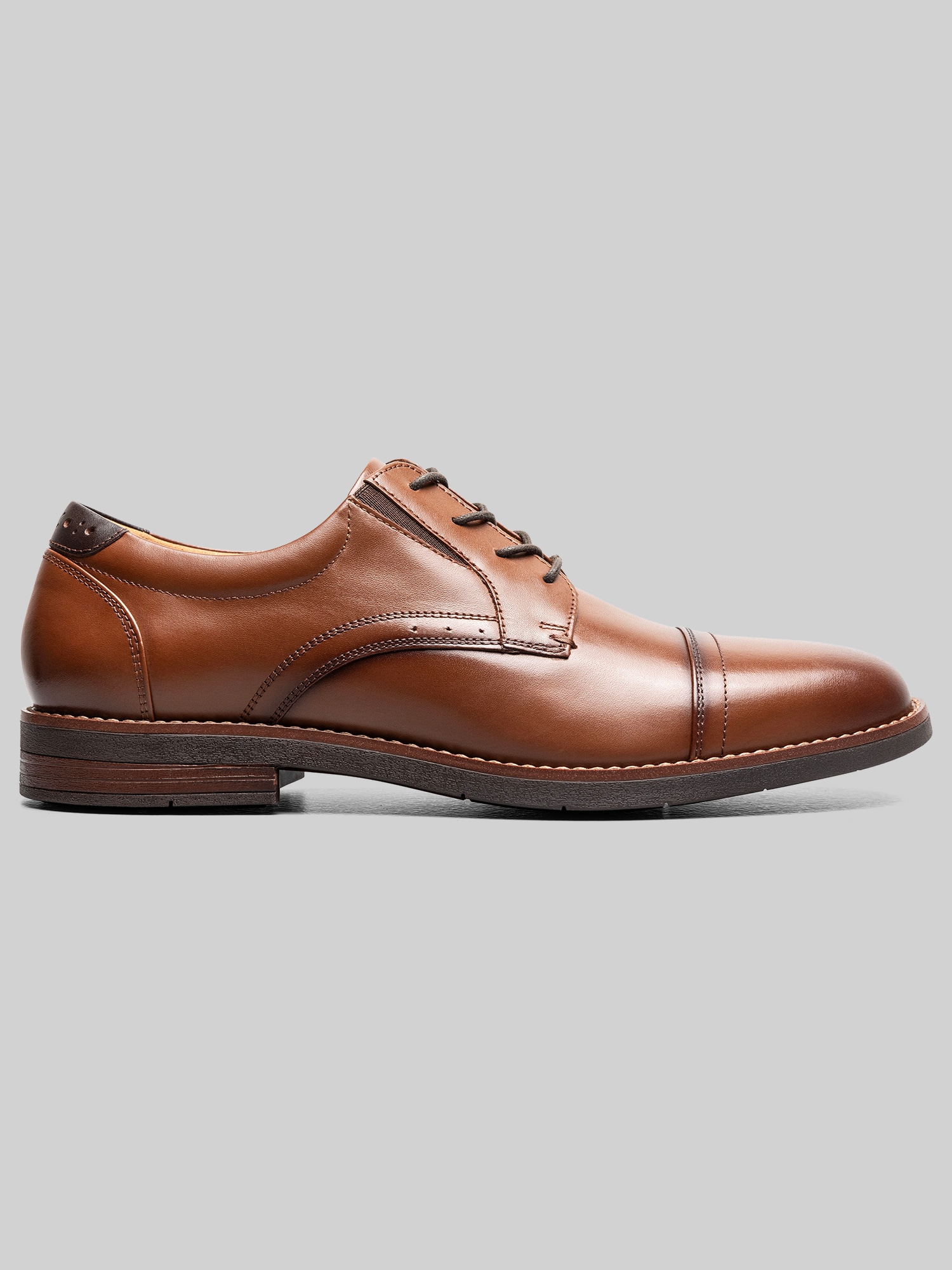 Nunn Bush Fitz Flex Cap Toe Oxfords, Cognac - Tan | Dress Shoes