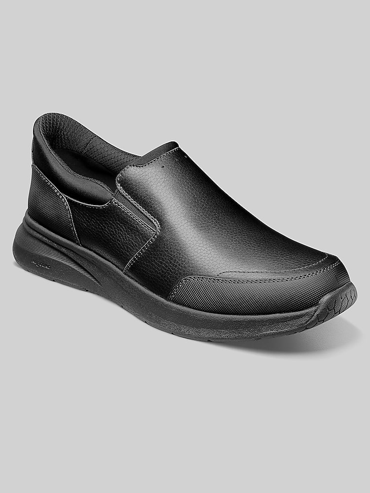 Nunn Bush KORE Taz EZ Hands Free Moc Toe Slip-Ons, Black | Casual