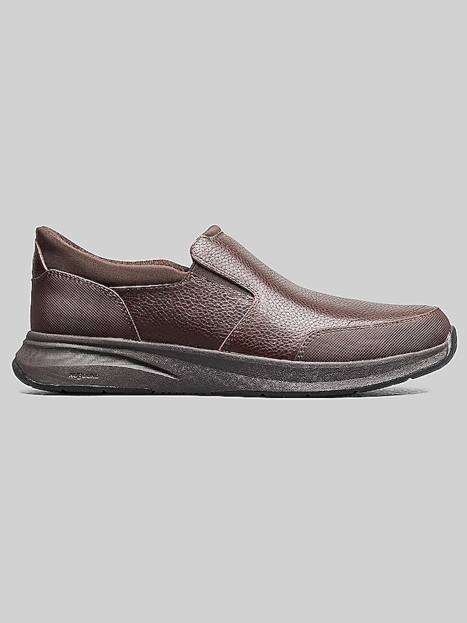 Nunn Bush KORE Taz EZ Hands Free Moc Toe Slip-Ons Brown Tumble