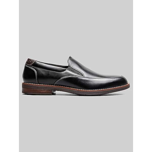 Nunn Bush Men's Fitz Flex Moc Toe Venetian Slip-Ons Black - Size: 7.5 D-Width