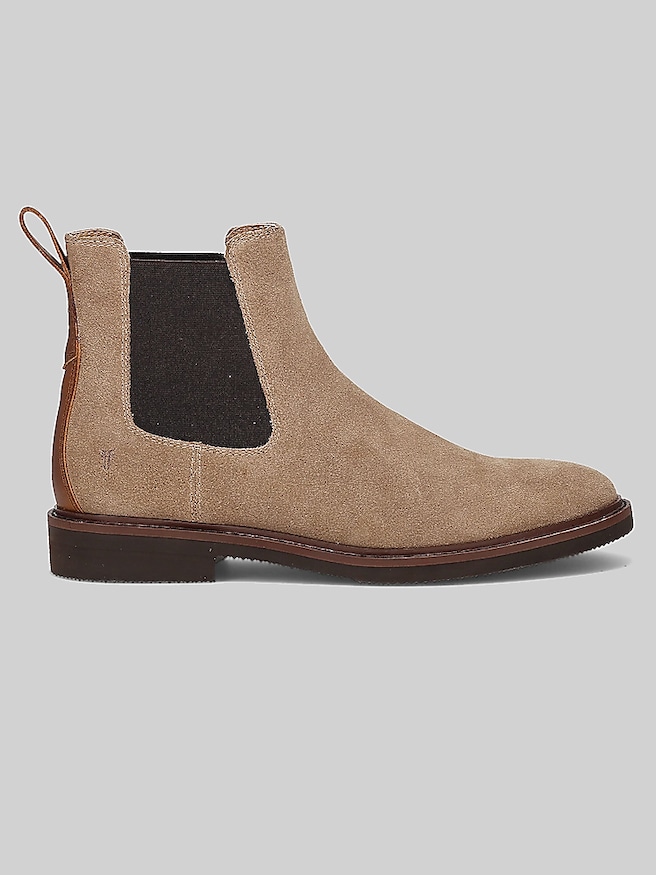 Frye Lowell Chelsea Plain Toe Boots Mushroom