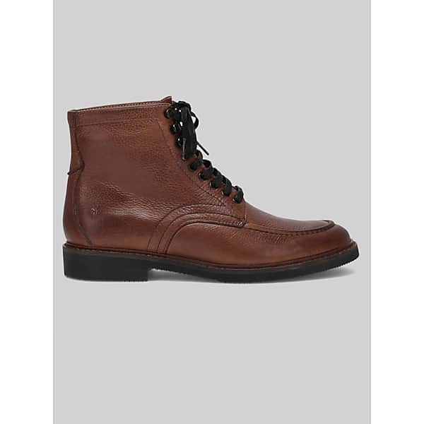 Frye Men's Lowell Mid Lace-Up Moc Toe Boots Red Oak - Size: 10 D-Width