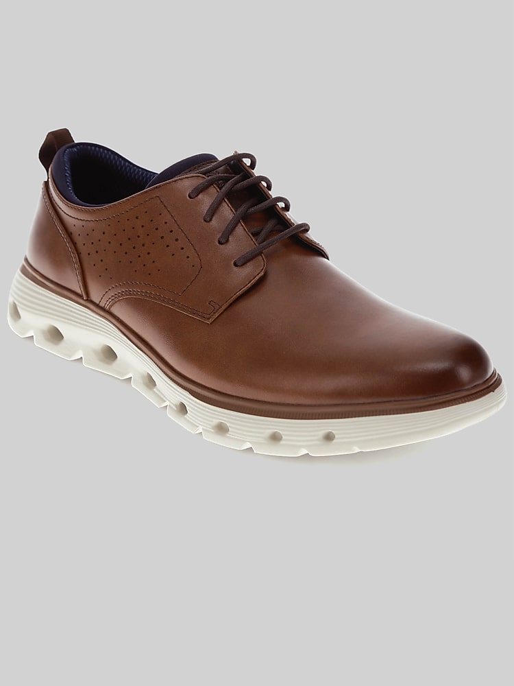 brown dress tennis shoes Dockers Franco Plain Toe Oxford Sneakers, Cognac - - Size: 7 D | Dress Sneakers Work