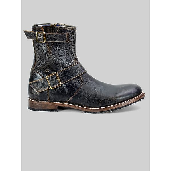 Bedstu Men's Fellow Buckle Boots Black Lux - Size: 12 D-Width