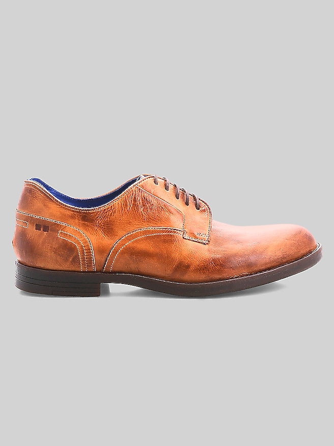 Bedstu Anchiano Plain Toe Oxfords Tan Rustic