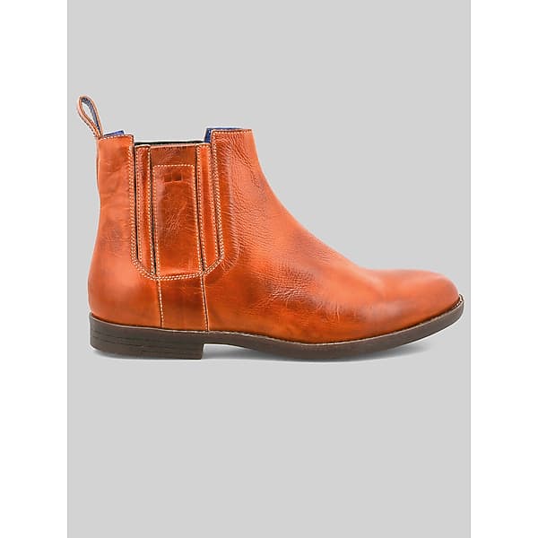 Bedstu Men's Verrocchio Plain Toe Boots Cognac Rustic - Size: 9 1/2 D-Width