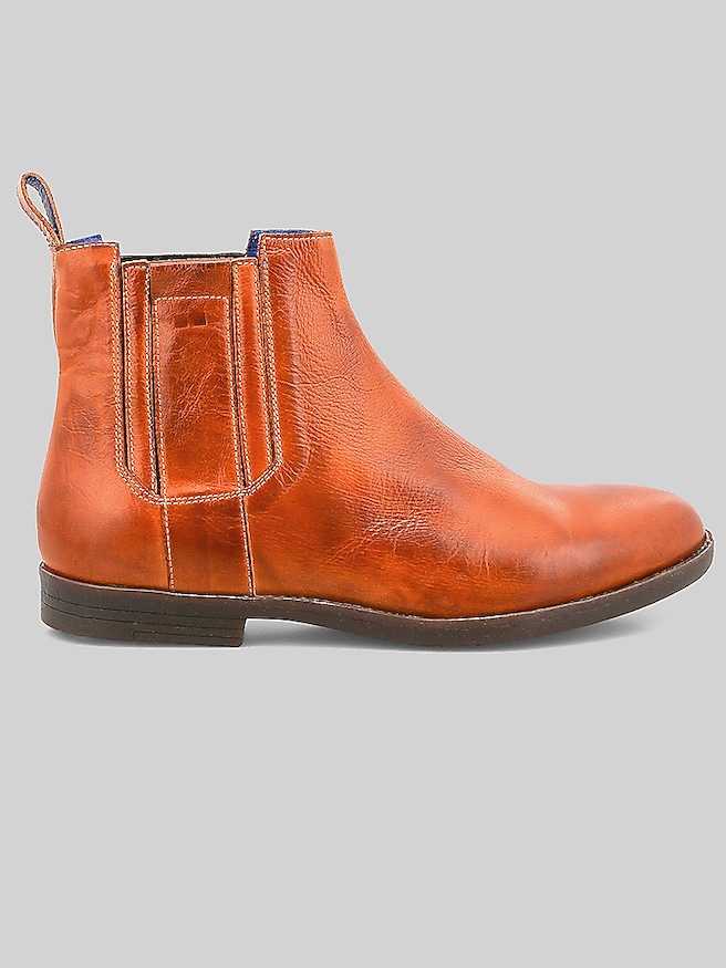 Bedstu Verrocchio Plain Toe Boots Cognac Rustic