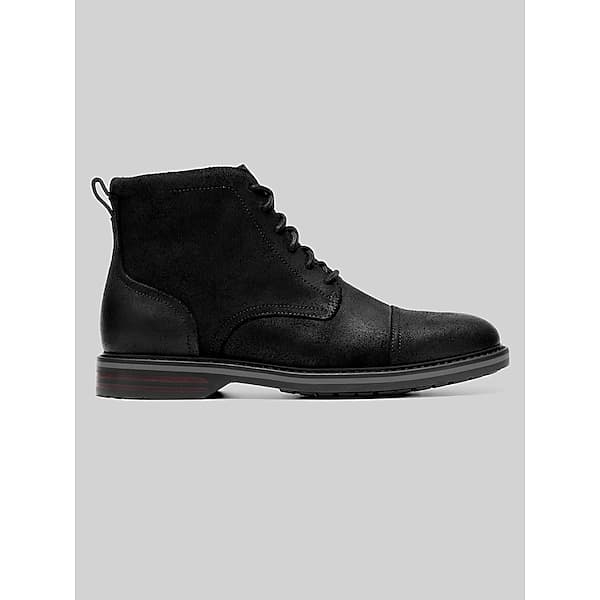 Clarks Men's Aldwin2 Cap Toe Mid Boot Black Suede - Size: 13 D-Width