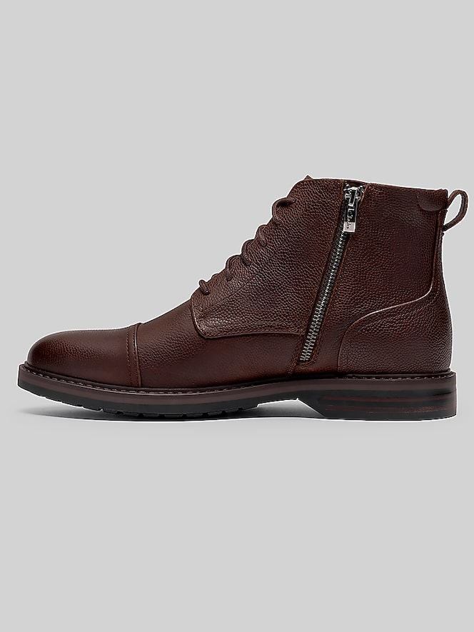 Clarks Aldwin2 Cap Toe Mid Boot, Brown Leather - Image 6 of 6