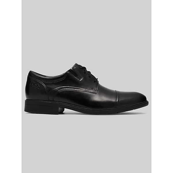 Clarks Men's Steadwell Cap Waterproof Cap Toe Oxfords - Black Leather WATERPROOF