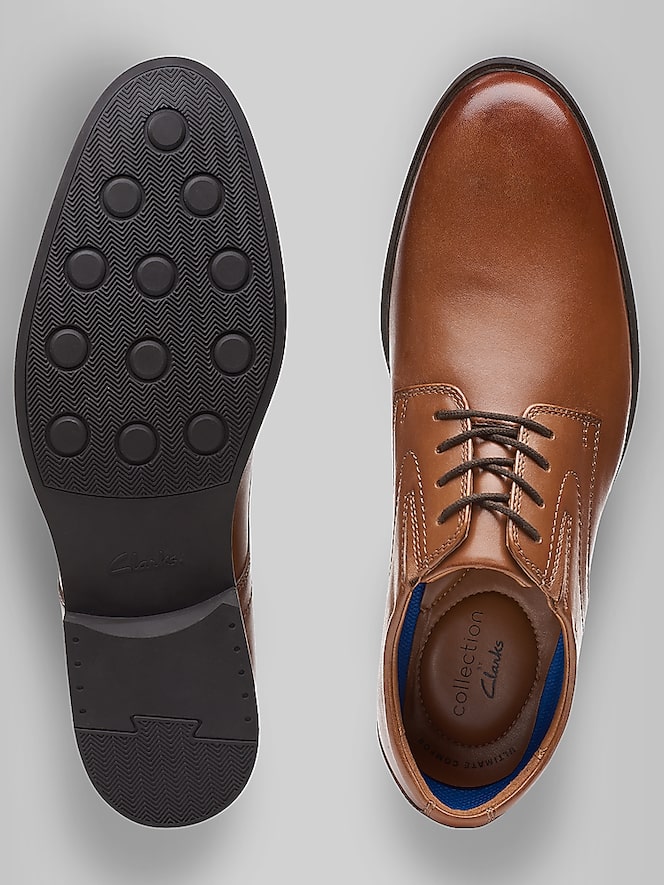 Clarks Whiddon Plain Toe Oxford, Dark Tan - Image 3 of 6