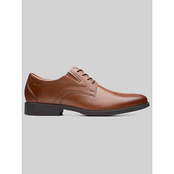Clarks Men's Whiddon Plain Toe Oxford Dark Tan - Size: 7.5 D-Width