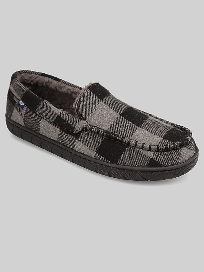 Dockers Hyde Moc Toe Plaid Slippers, Black/Grey - Image 2 of 6