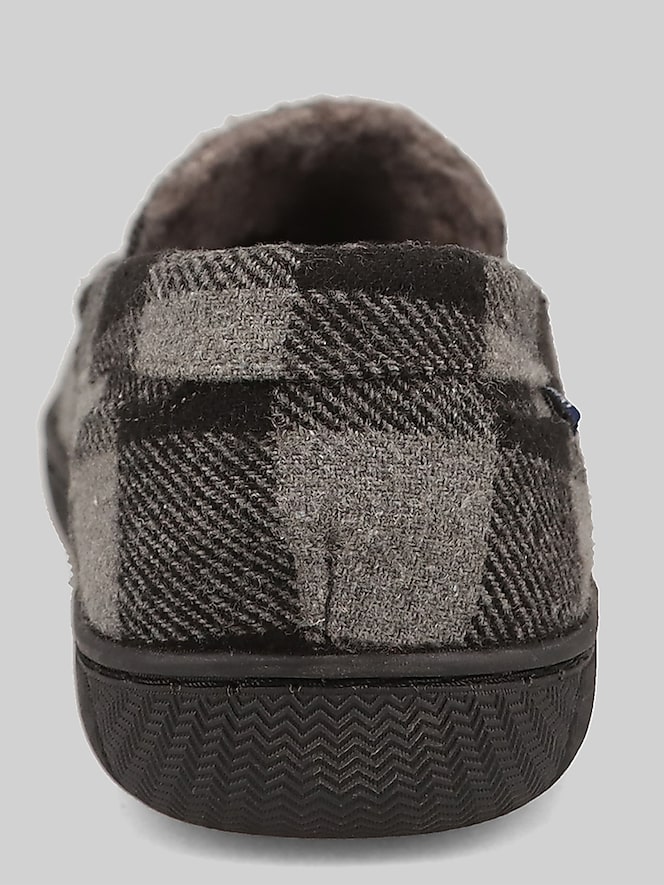 Dockers Hyde Moc Toe Plaid Slippers, Black/Grey - Image 5 of 6