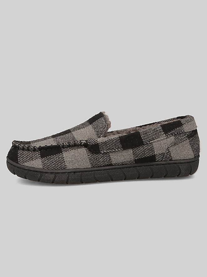 Dockers Hyde Moc Toe Plaid Slippers, Black/Grey - Image 6 of 6