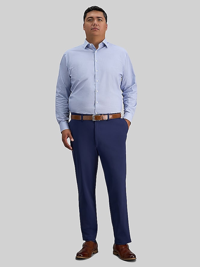 Haggar Classic Fit Check Dobby Big & Tall Dress Shirt