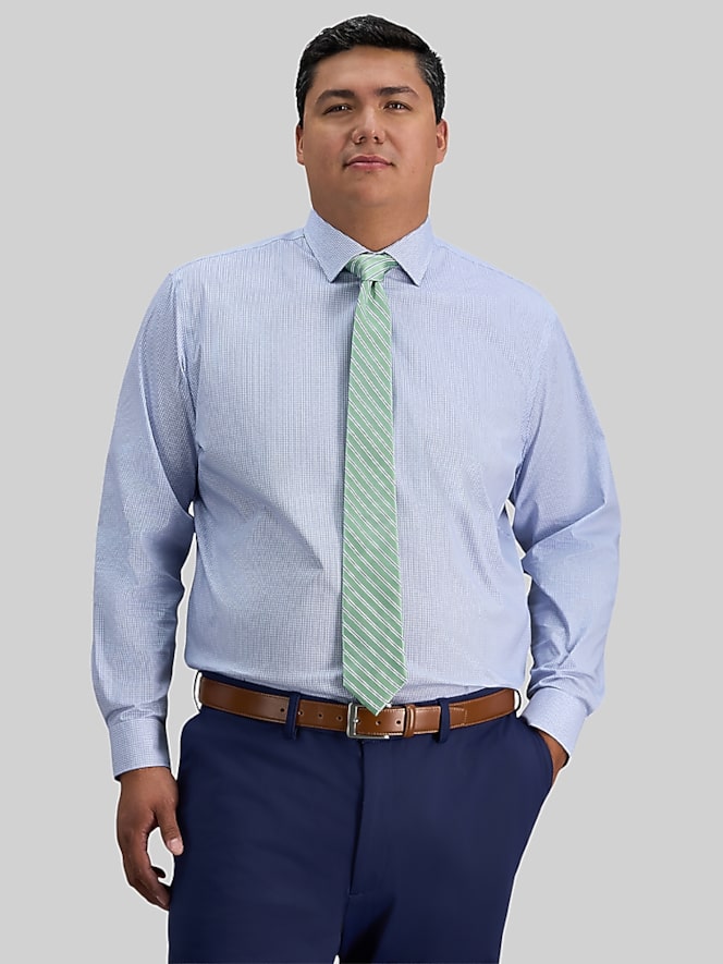 Haggar Classic Fit Check Dobby Big & Tall Dress Shirt