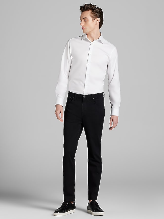 Calvin Klein Slim Fit Solid Supima Cotton Dress Shirt