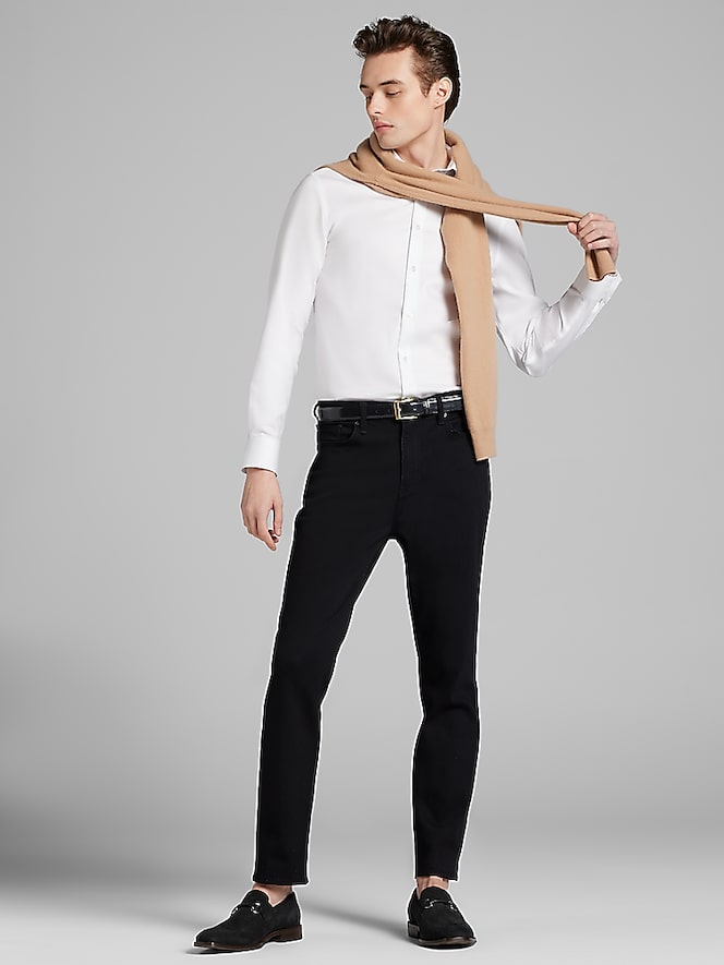 Calvin Klein Slim Fit Solid Supima Cotton Dress Shirt