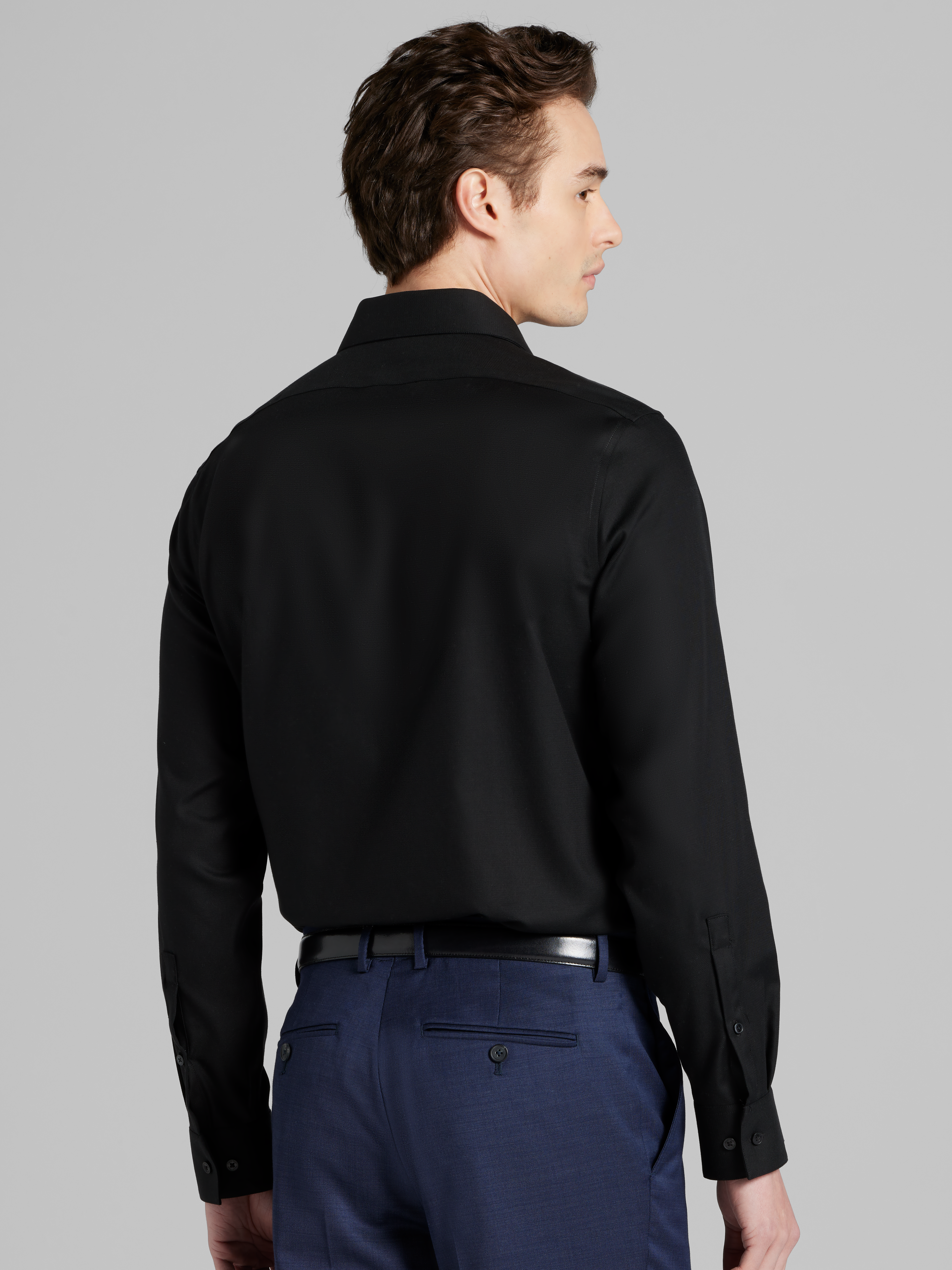 Slim Fit Solid Supima Cotton Dress Shirt