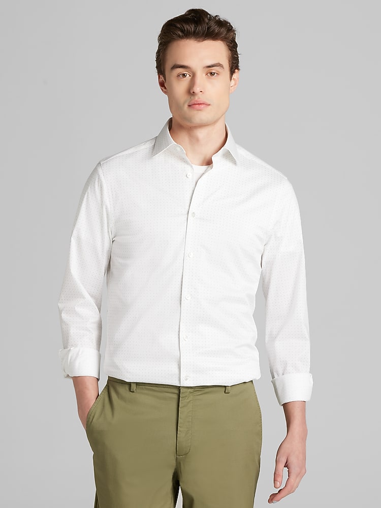 slim fit dress slacks Calvin Klein Slim Fit Non Iron Twill Solid Shirt main image 1