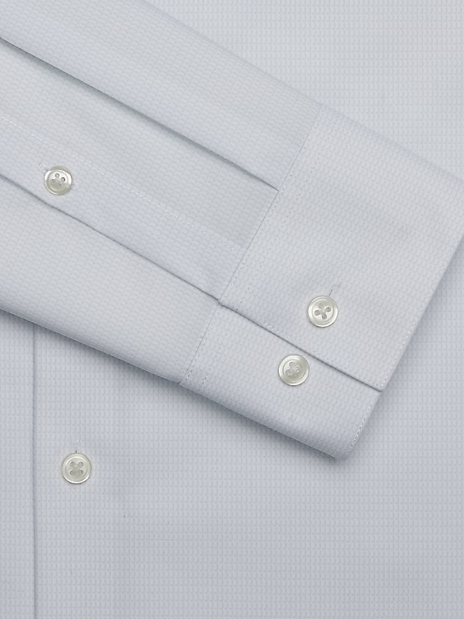 Calvin Klein Slim Fit Spread Collar Textured Dress Shirt