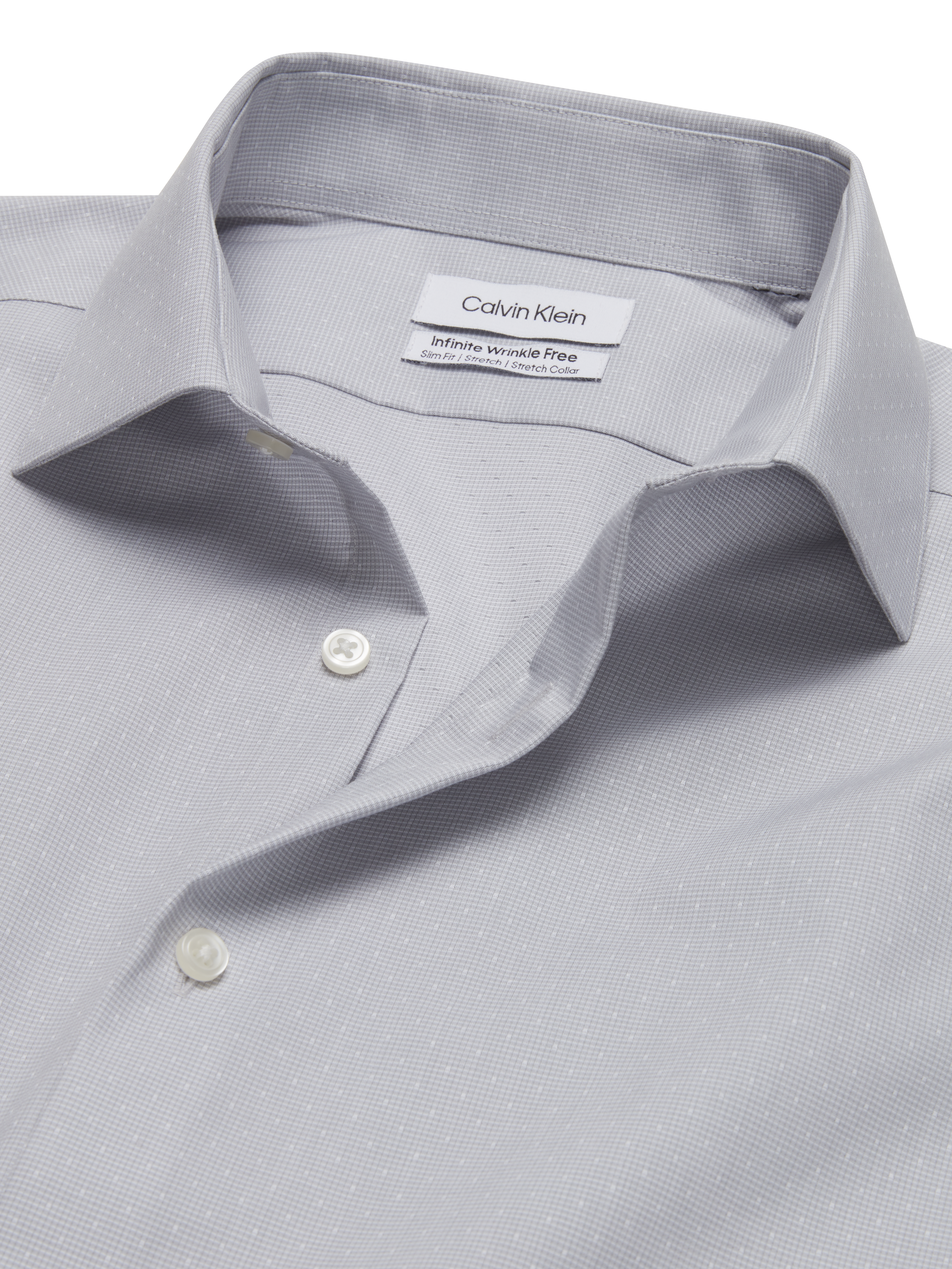 Slim Fit Mini Print Dress Shirt