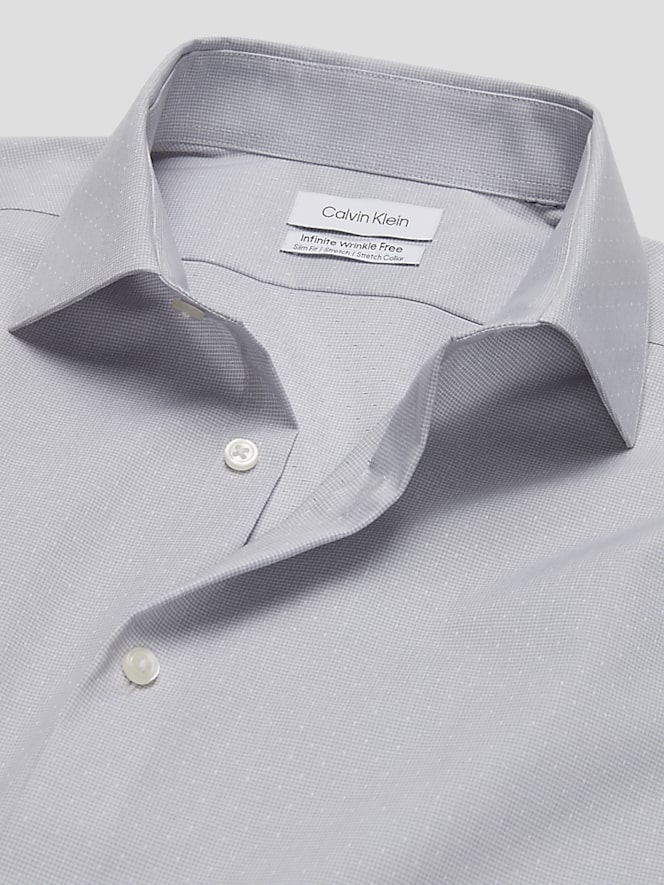 Calvin Klein Slim Fit Mini Print Dress Shirt