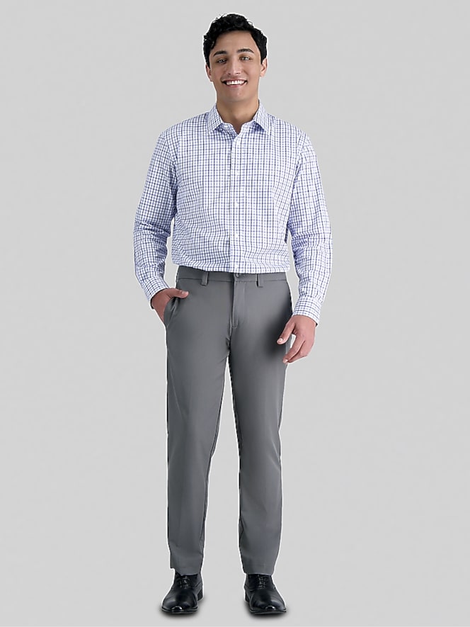 Haggar Premium Comfort Classic Fit Tonal Check Dress Shirt