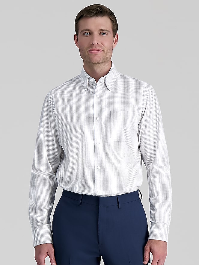 Haggar Premium Comfort Classic Fit Check Dress Shirt