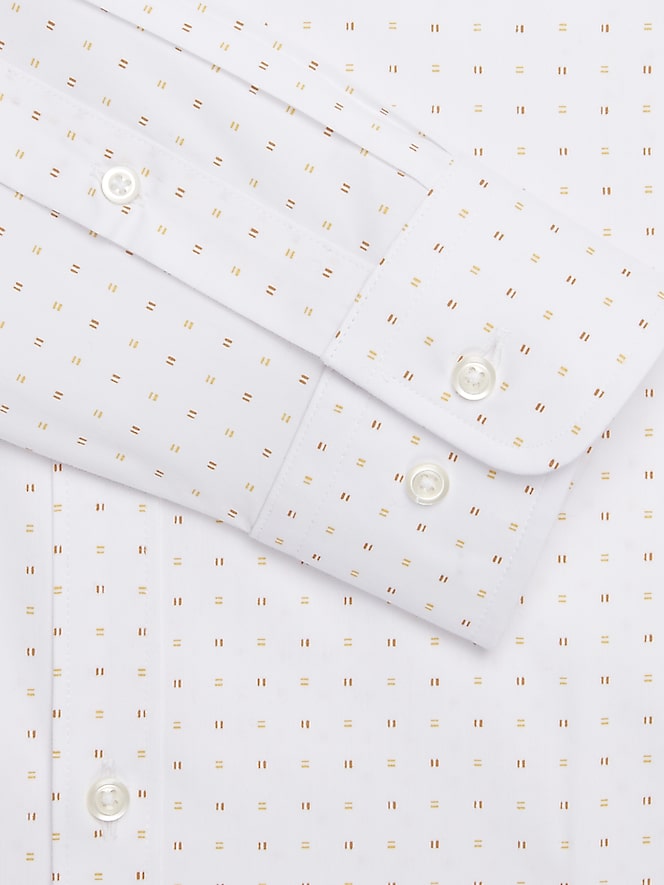 Egara Skinny Fit Square Pattern Dress Shirt