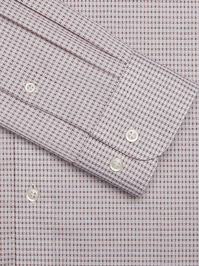 Pronto Uomo Modern Fit Check Spread Collar Dress Shirt
