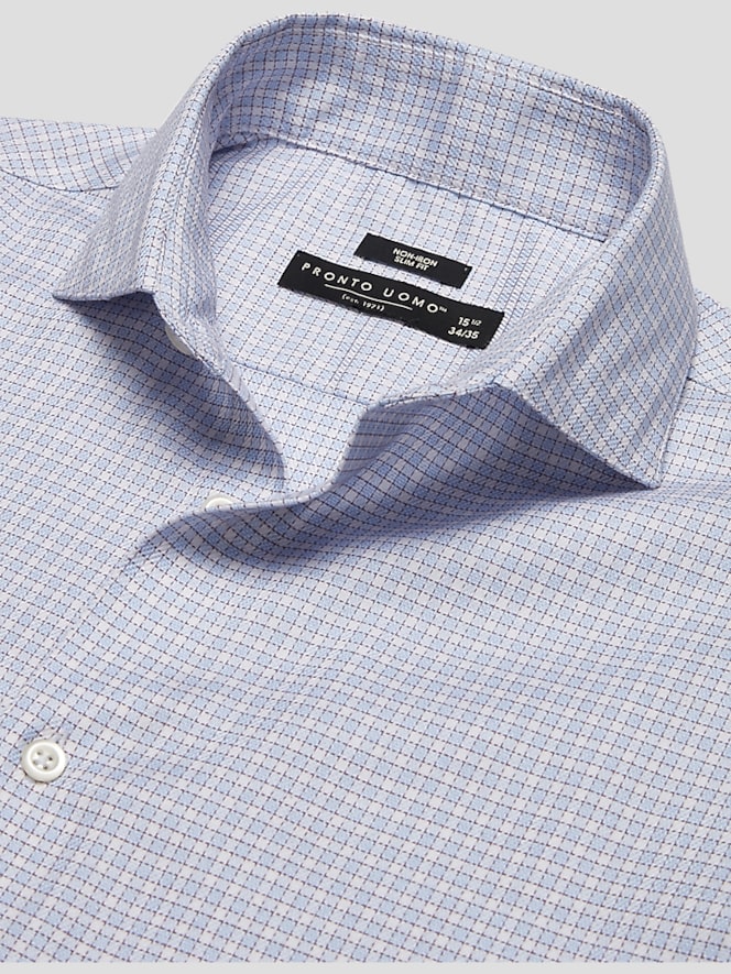 Pronto Uomo Slim Fit Spread Collar Dress Shirt