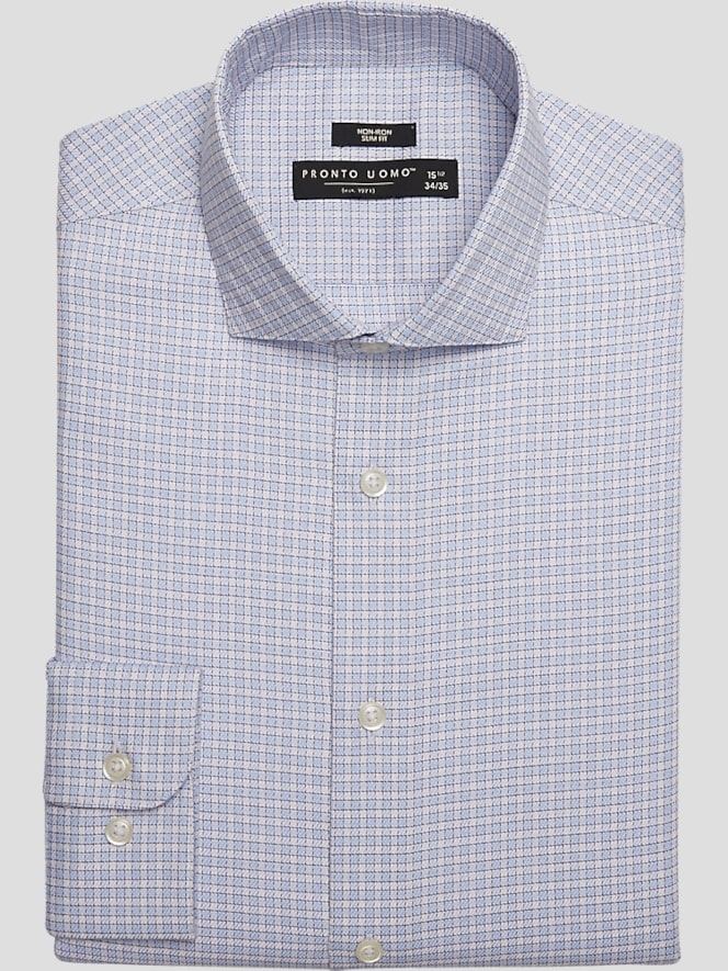 Pronto Uomo Slim Fit Spread Collar Dress Shirt