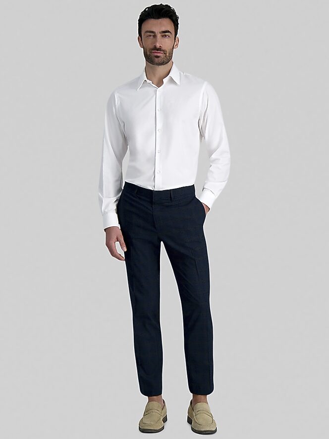 Haggar Smart Wash Classic Fit Solid Color Dress Shirt