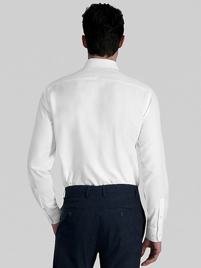 Haggar Smart Wash Classic Fit Solid Color Dress Shirt