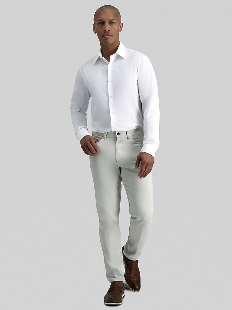 green emerald velvet dress Haggar Men's Classic-Fit Smart Wash Dress Shirt - White main image 0