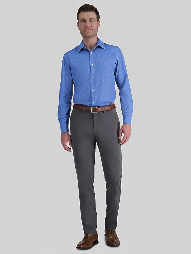 Haggar Smart Wash Classic Fit Geo Dress Shirt