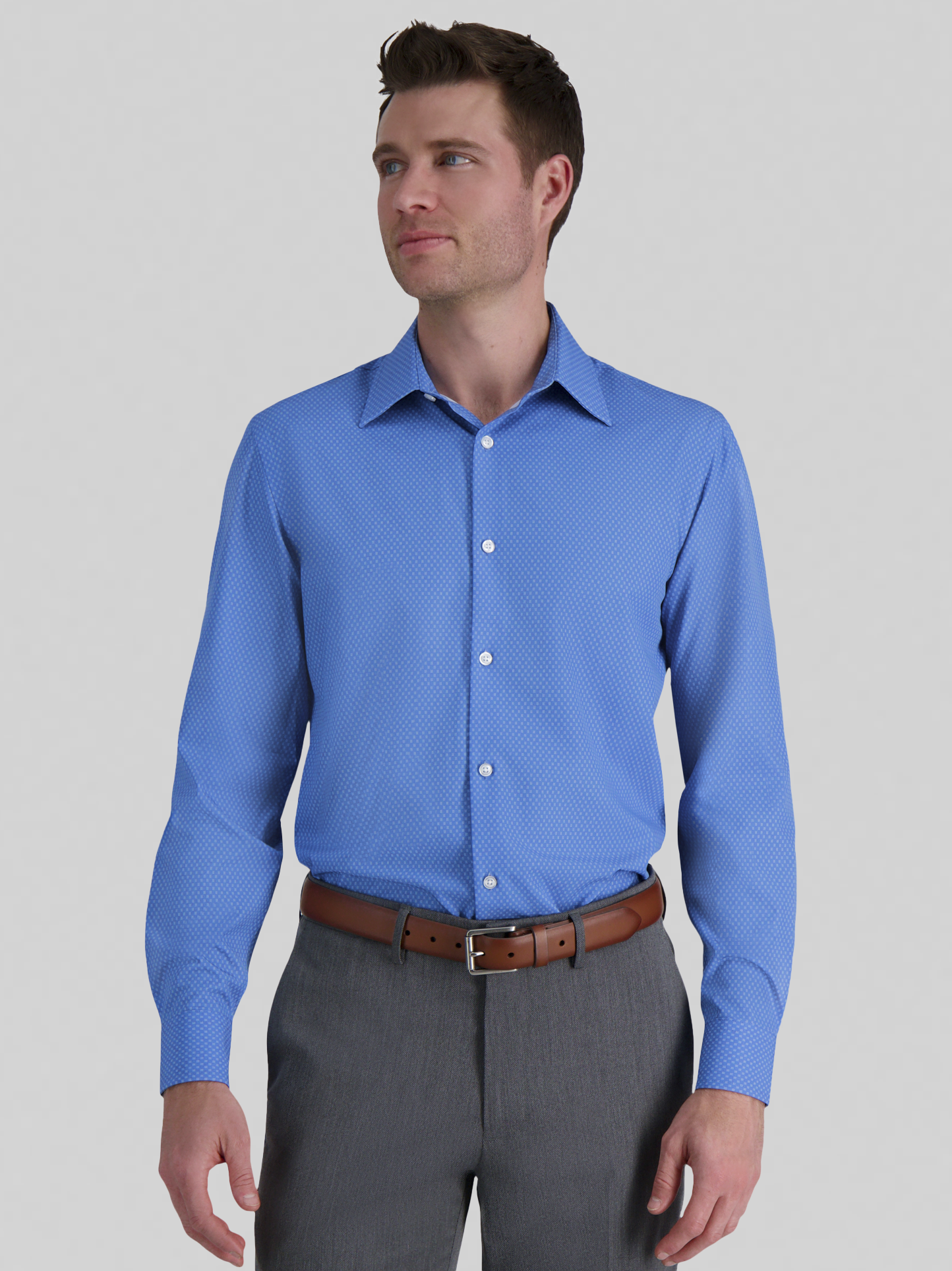 Smart Wash Classic Fit Geo Dress Shirt