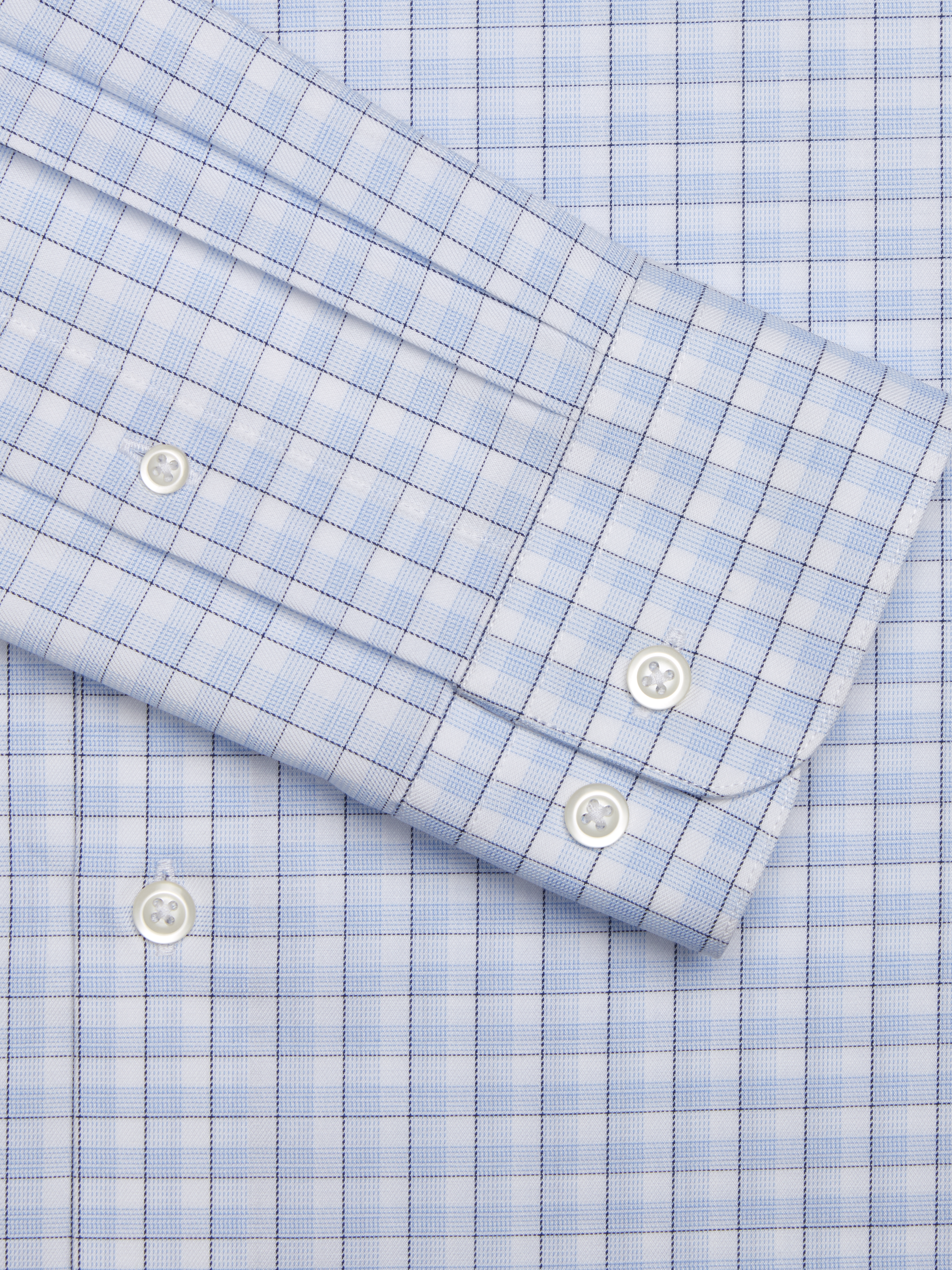 Modern Fit Tonal Plaid Spread Collar Dress Shirt