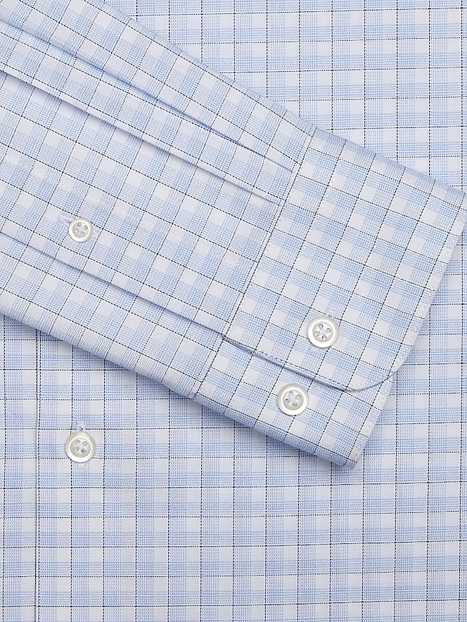 Pronto Uomo Modern Fit Tonal Plaid Spread Collar Dress Shirt