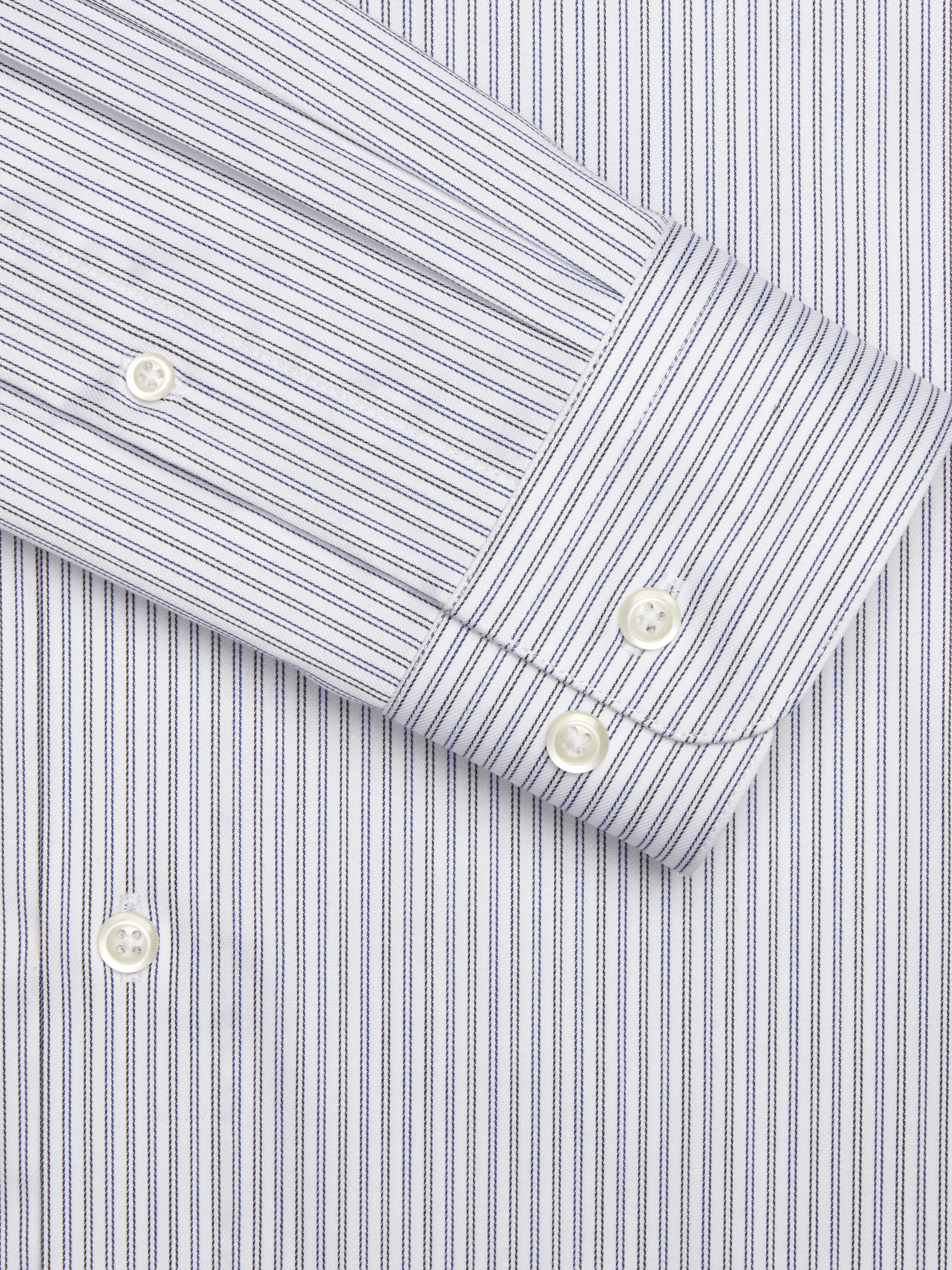 Slim Fit Stripe Spread Collar Dress Shirt