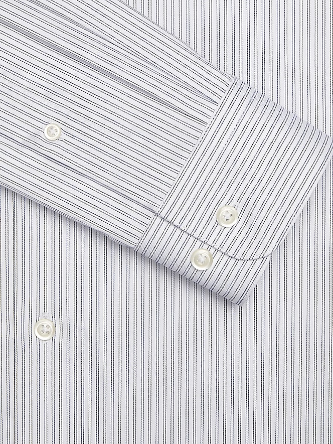Pronto Uomo Slim Fit Stripe Spread Collar Dress Shirt