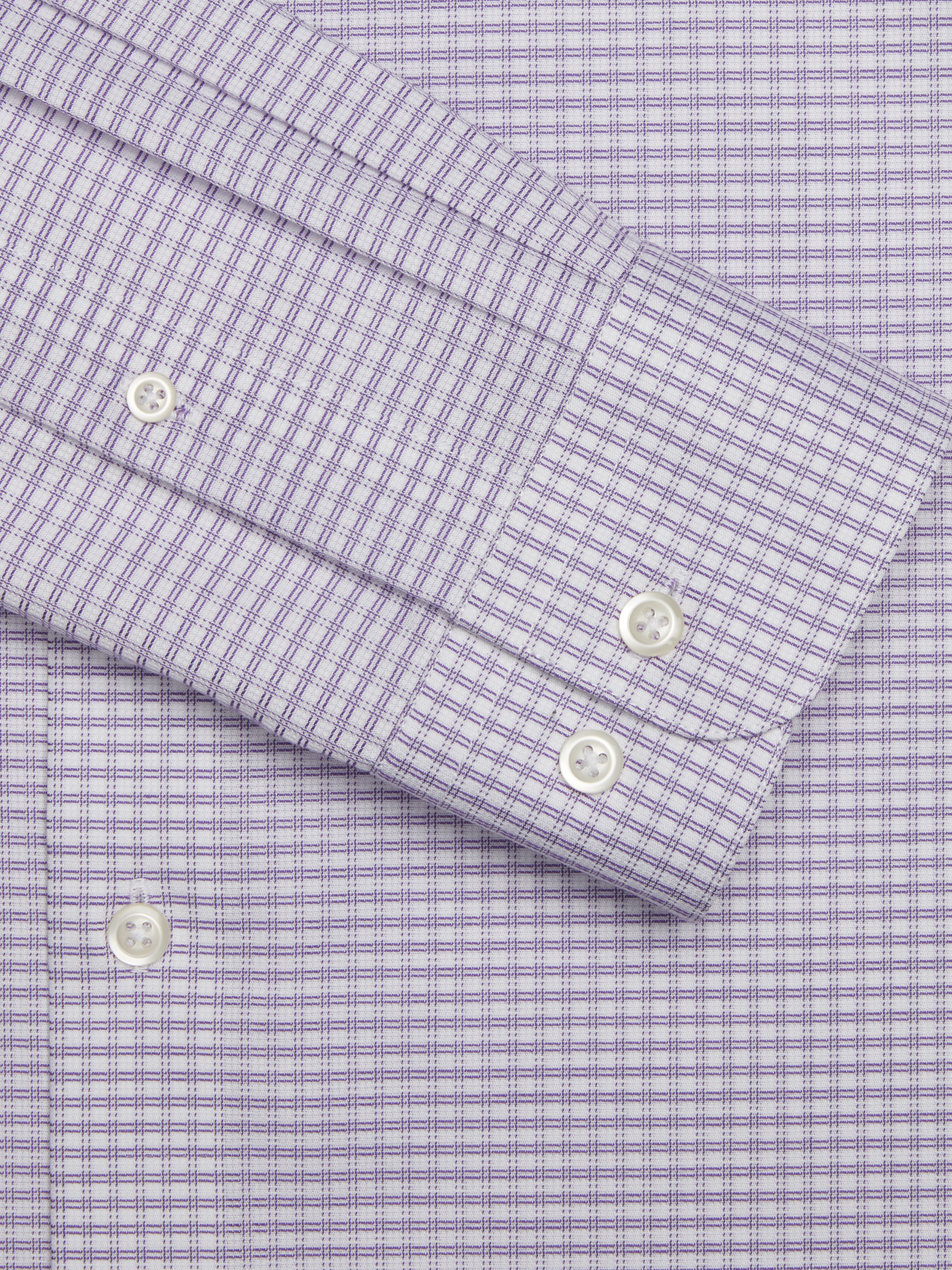 Modern Fit Grid Spread Collar Dress Shirt